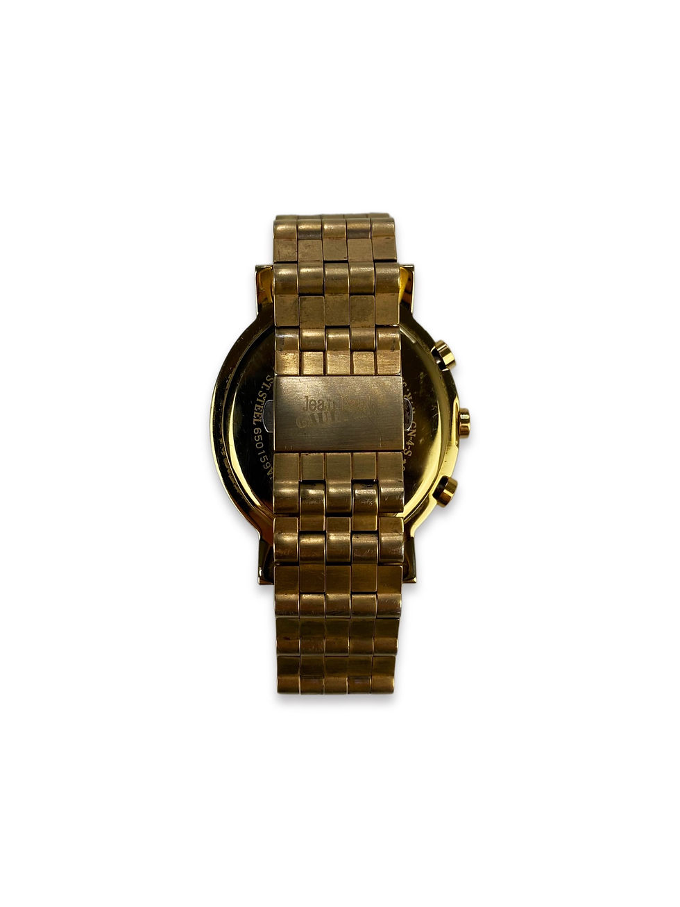 Thumbnail: 90s Jean Paul Gaultier Distorted Space Age Golden Watch