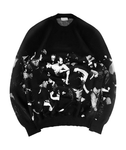 AW17 Dior Homme x Dan Witz 'Moshpit' Negative Knitted Sweater
