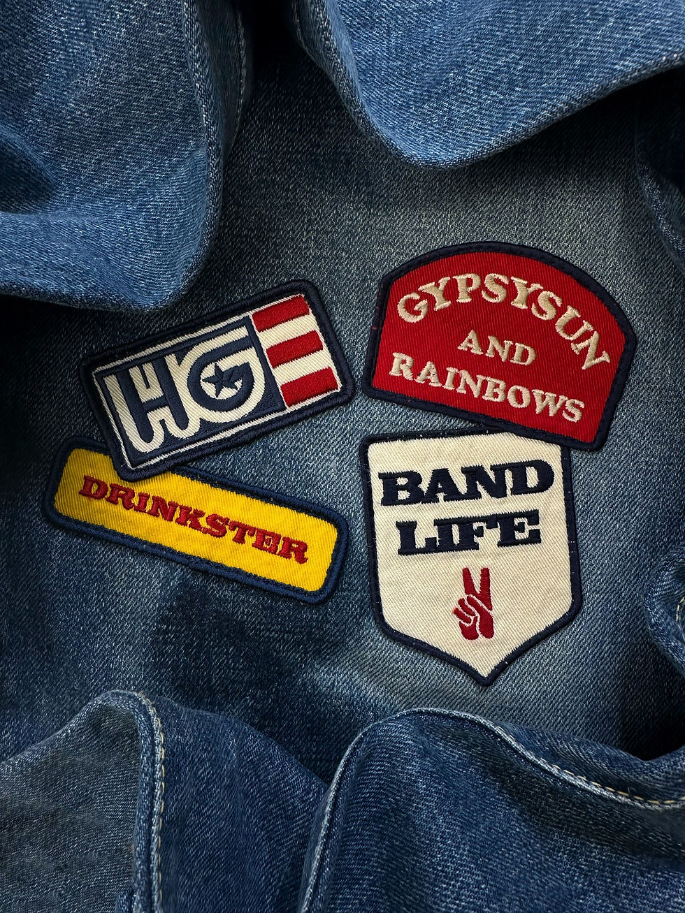 Thumbnail: 00s Hysteric Glamour ‘Groupie’ Patchwork Light Wash Bootcut Denim