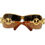 Thumbnail: Gucci Gold Link Warm Tint Visor Sunglasses