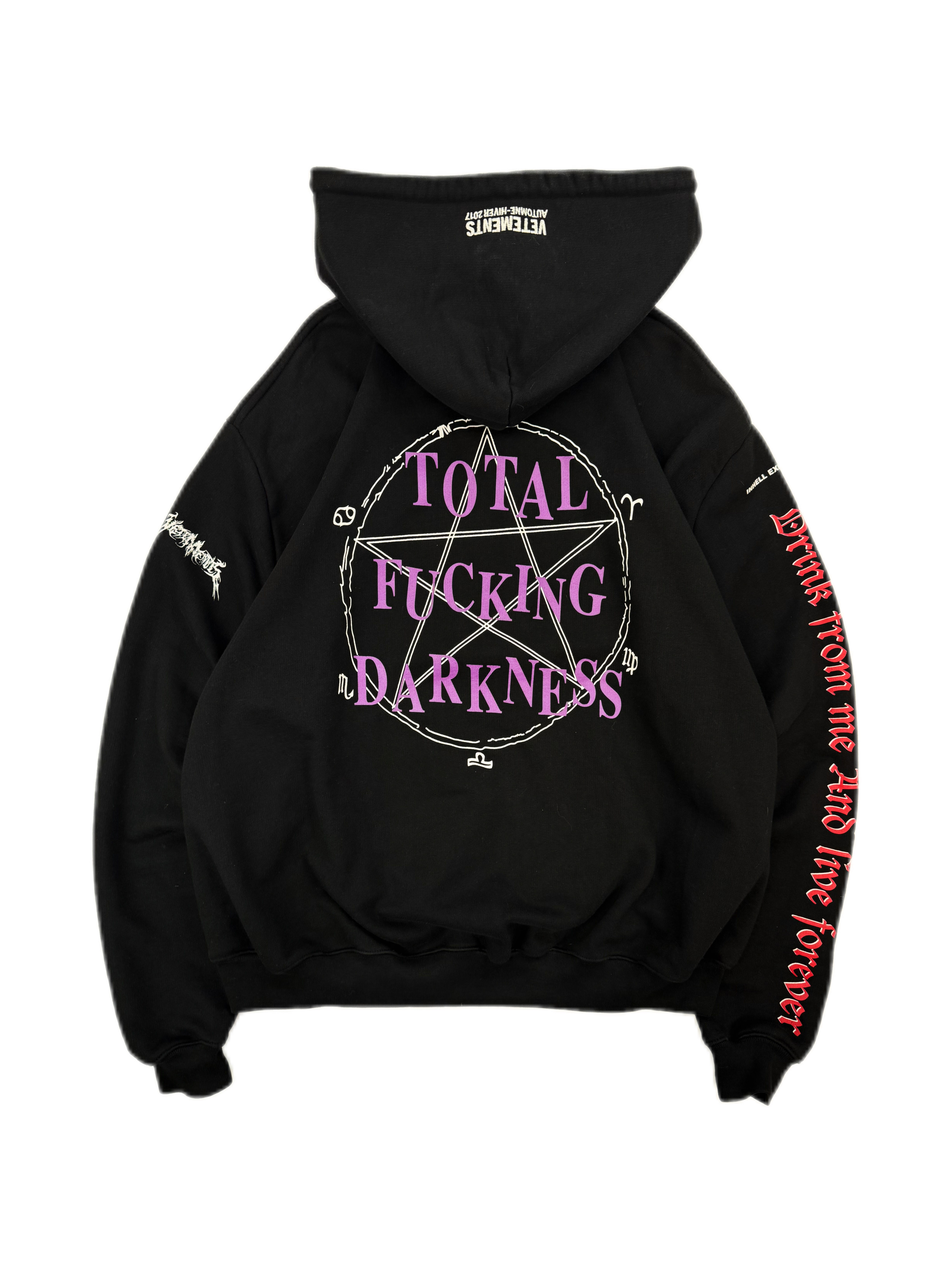 AW17 Vetements Homme ‘Total Fucking Darkness’ Pentagram Hoodie
