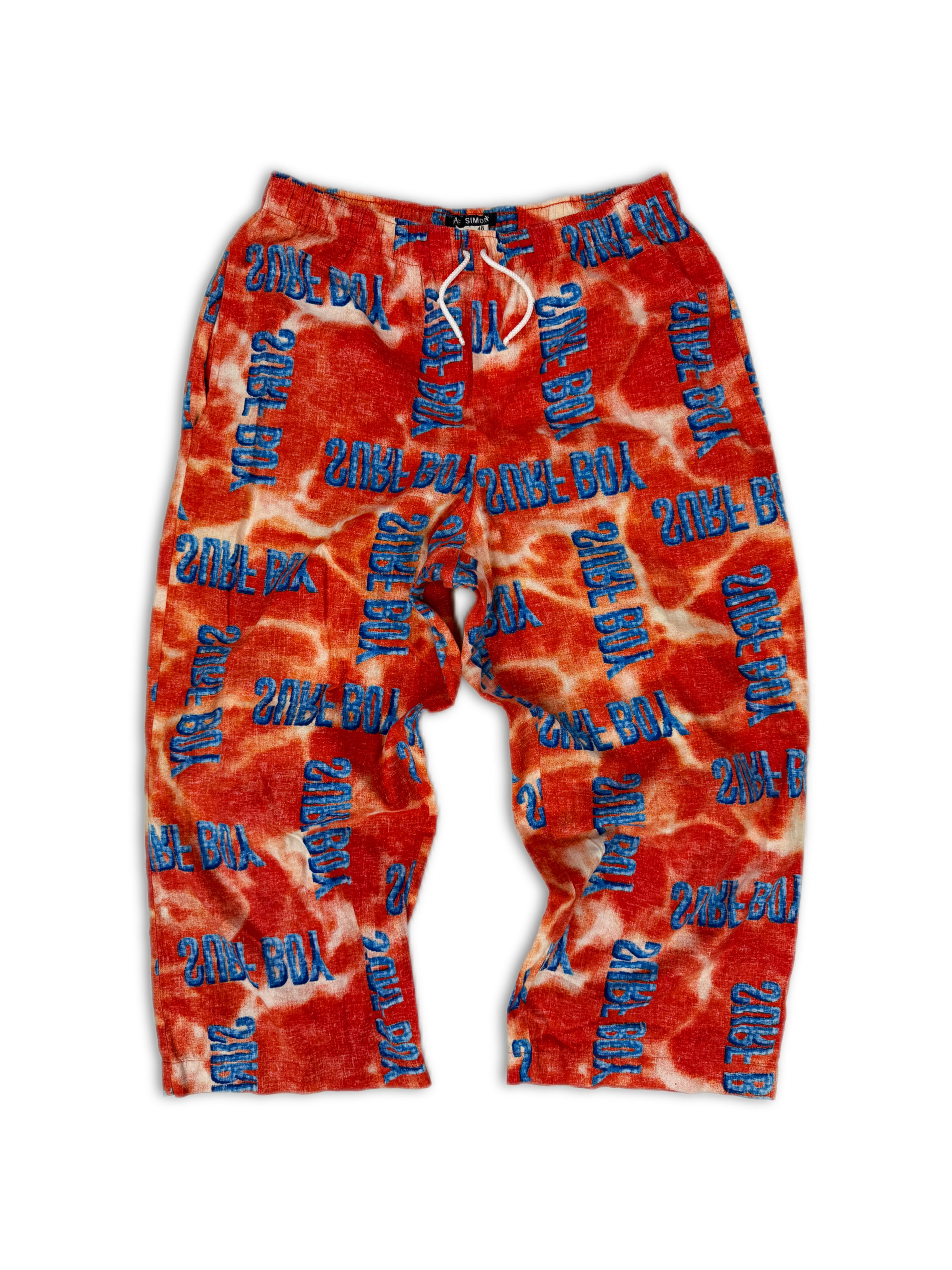 SS97 Raf Simons ‘Surf Boy’ 3/4 Length Graphic Pants