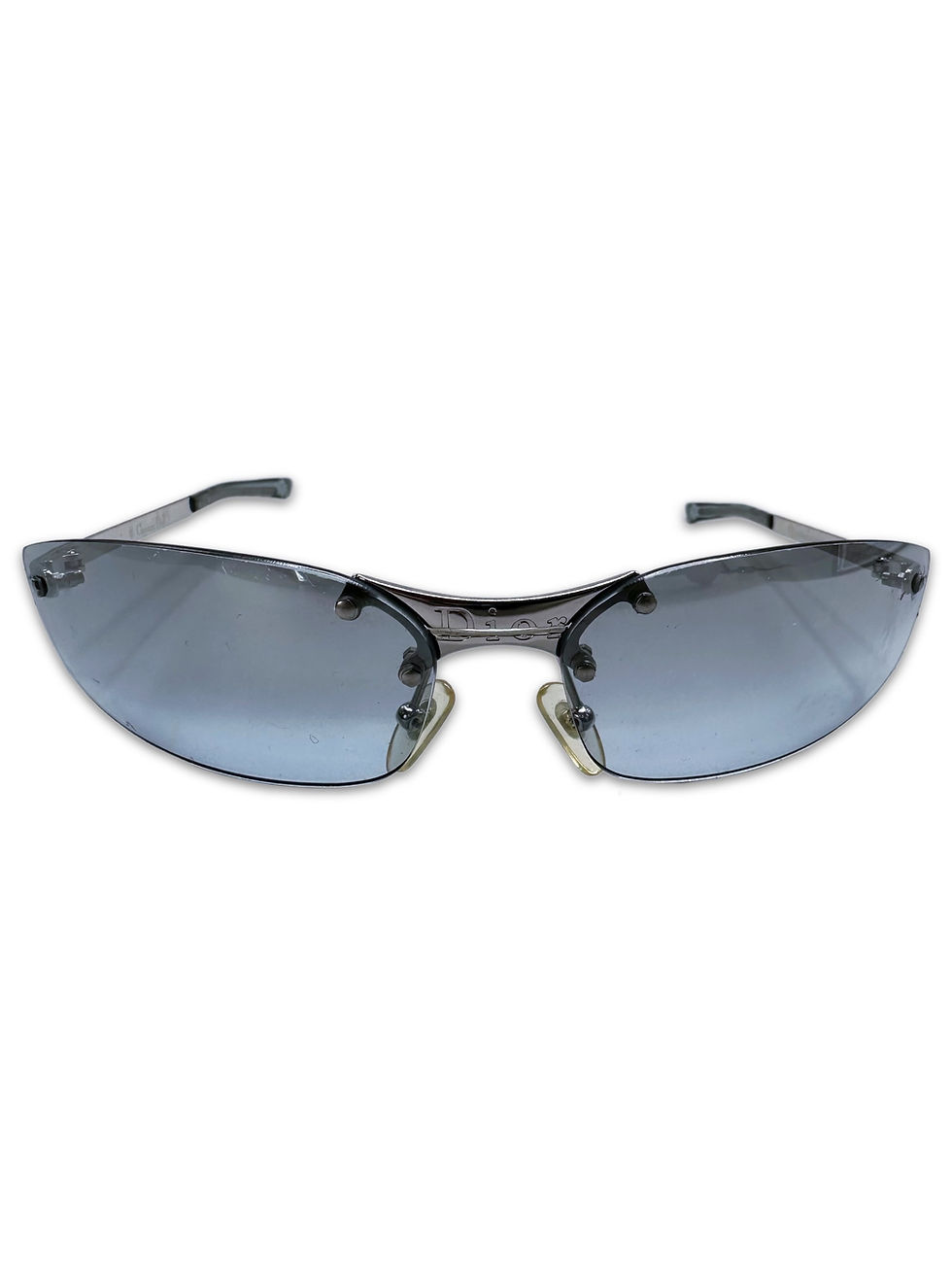 Thumbnail: 00s Dior ‘Star’ Motif Blue Tint Rimless Sunglasses