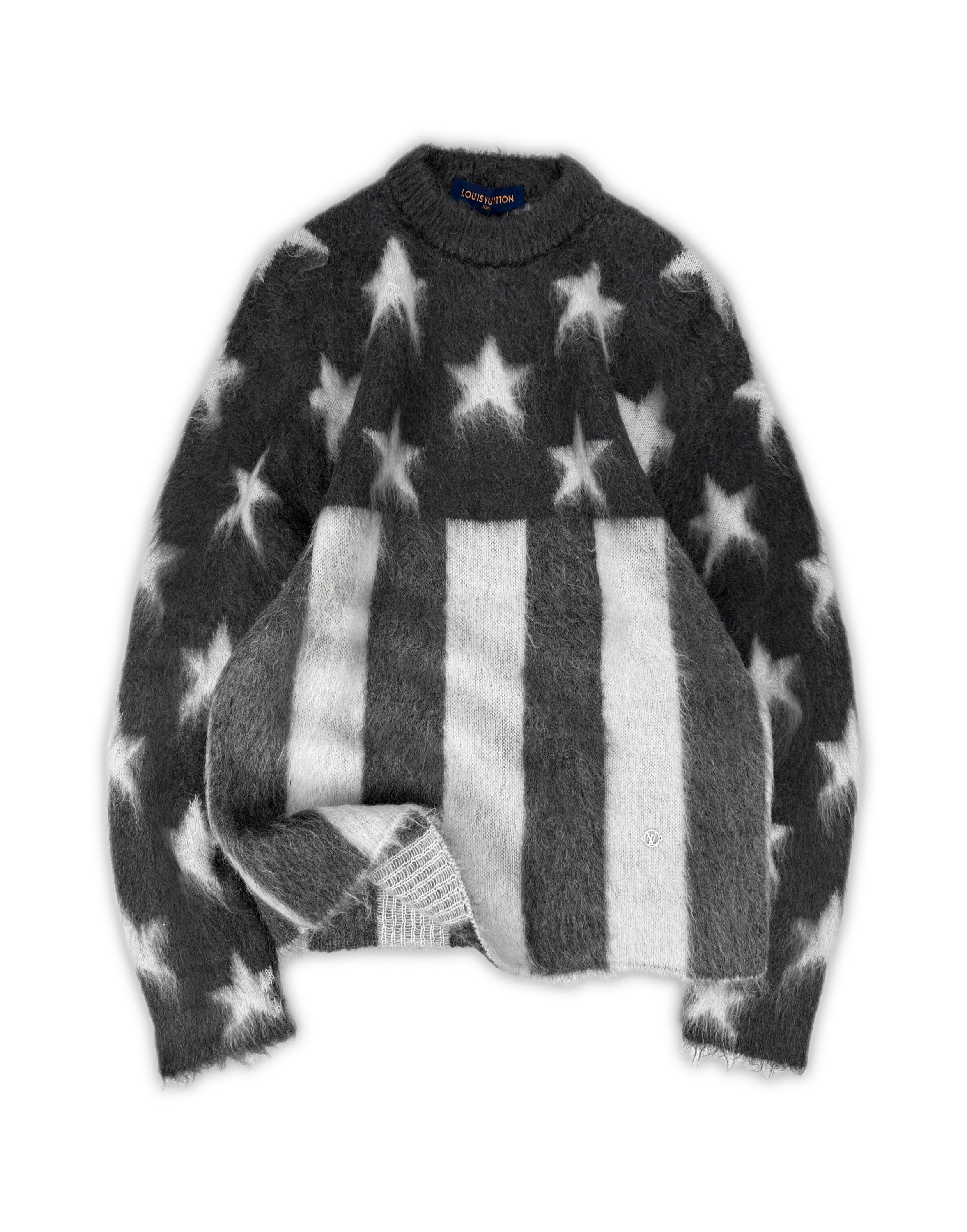 AW19 Louis Vuitton by Virgil Abloh Mohair ‘Flag’ Knitted Sweater