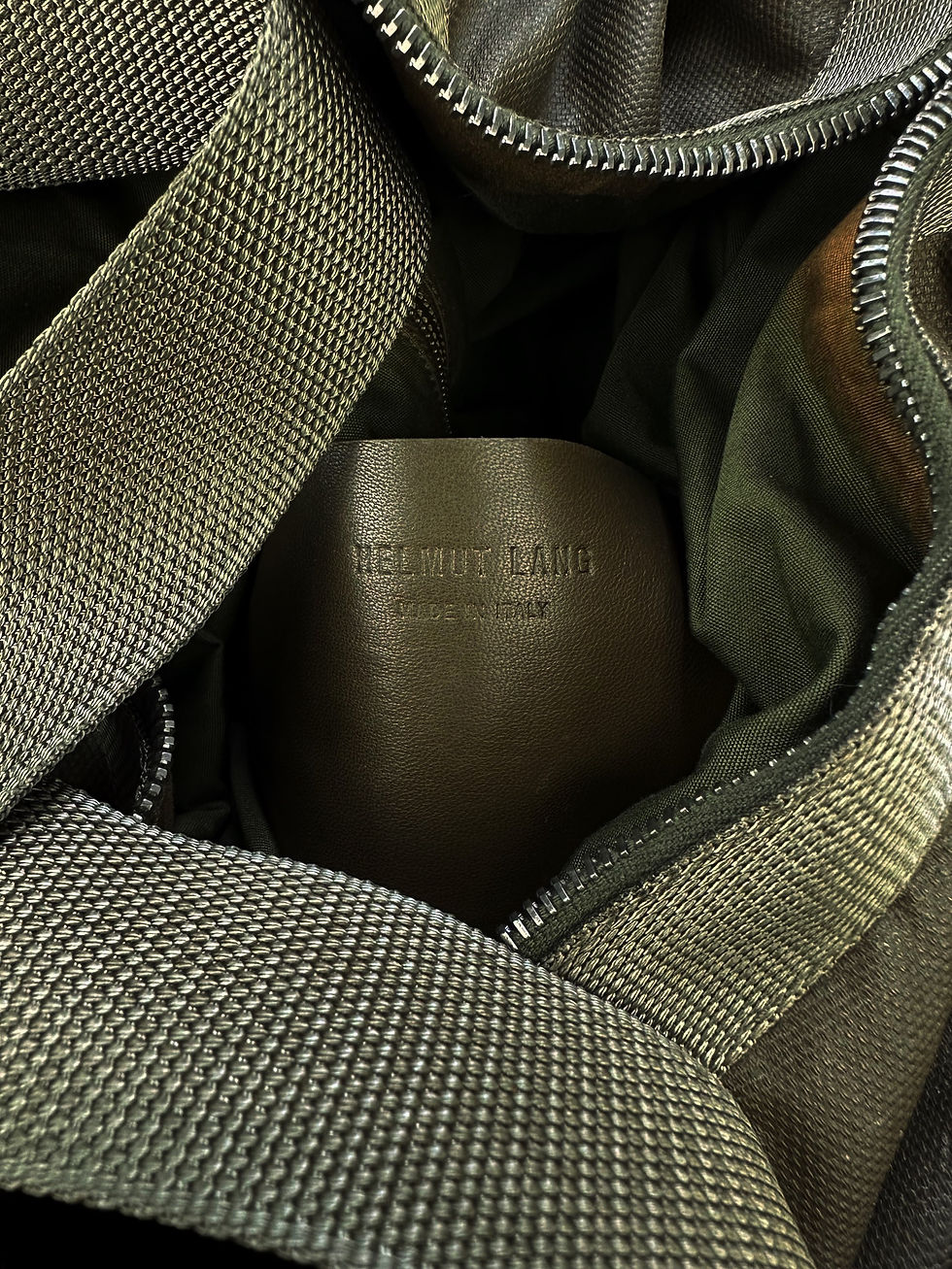Thumbnail: AW99 Helmut Lang Olive Green Multi Closure Duffle Bag