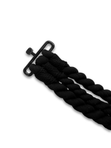 SS05 Helmut Lang 'Rope' Black Braided Cummerbund Belt