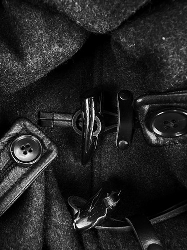 ジャケット・アウター Archive tete homme Hooded Wool Jacket Tete Homme Black Wool Multi Clasp Hooded Jacket | ArchiveThreads