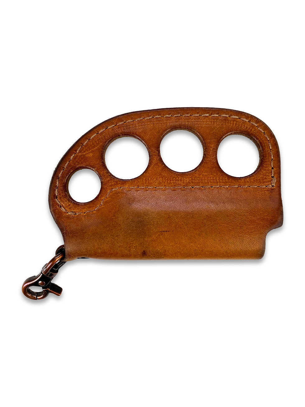 Thumbnail: Blackmeans Leather Brass Knuckle Duster Lighter Holder 
