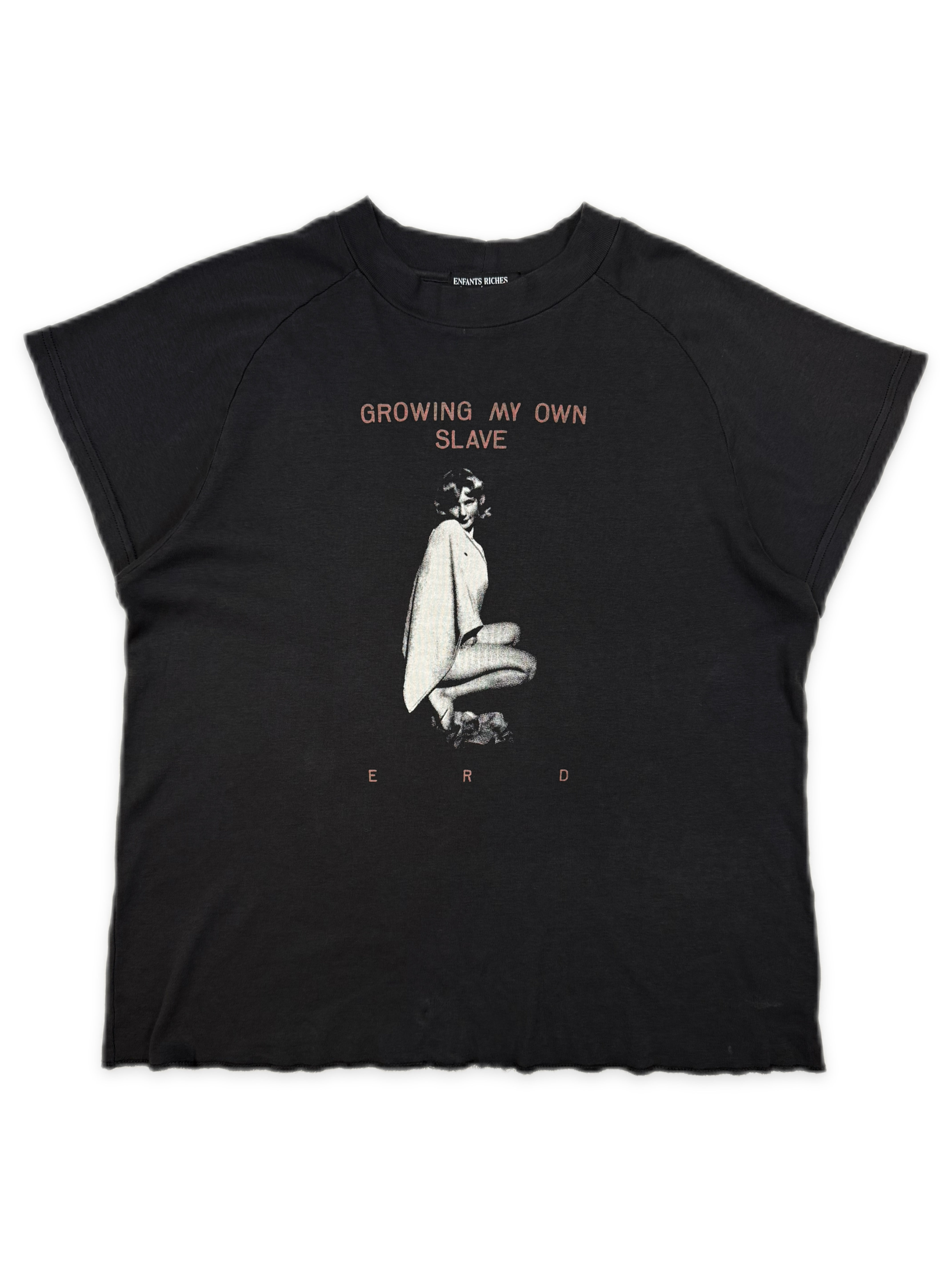 SS25 Enfants Riches Deprimes ‘Growing My Own Slave’ Cropped Black T-Shirt