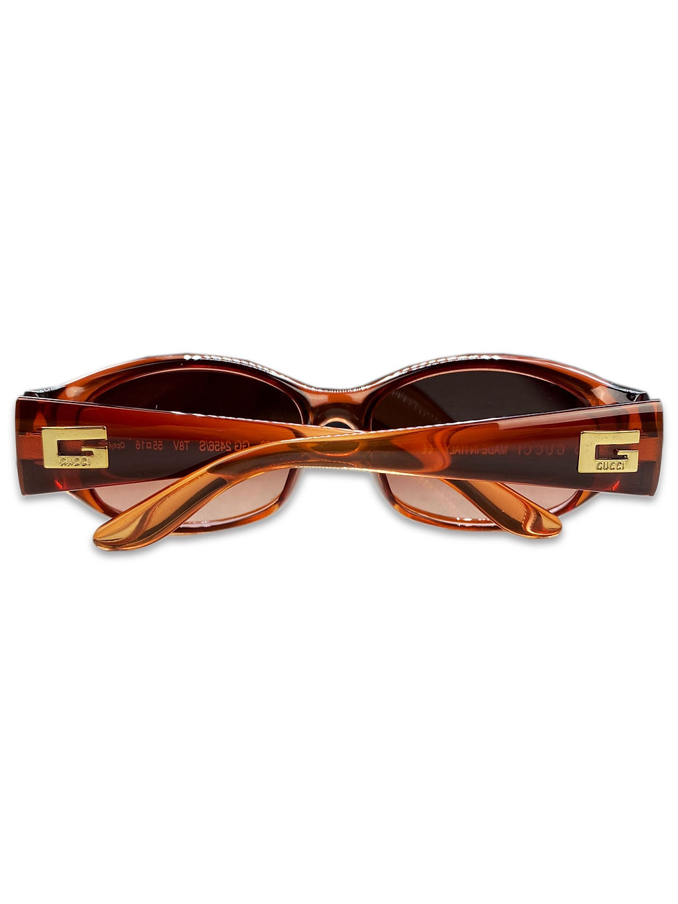 Thumbnail: Gucci ‘G’ Oval Frane Rounded Gold Metallic Logo Sunglasses