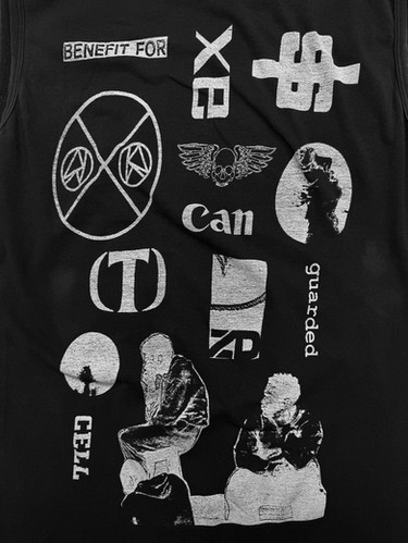 SS03 Raf Simons Consumed 'Cell' Black Graphic Tank-top