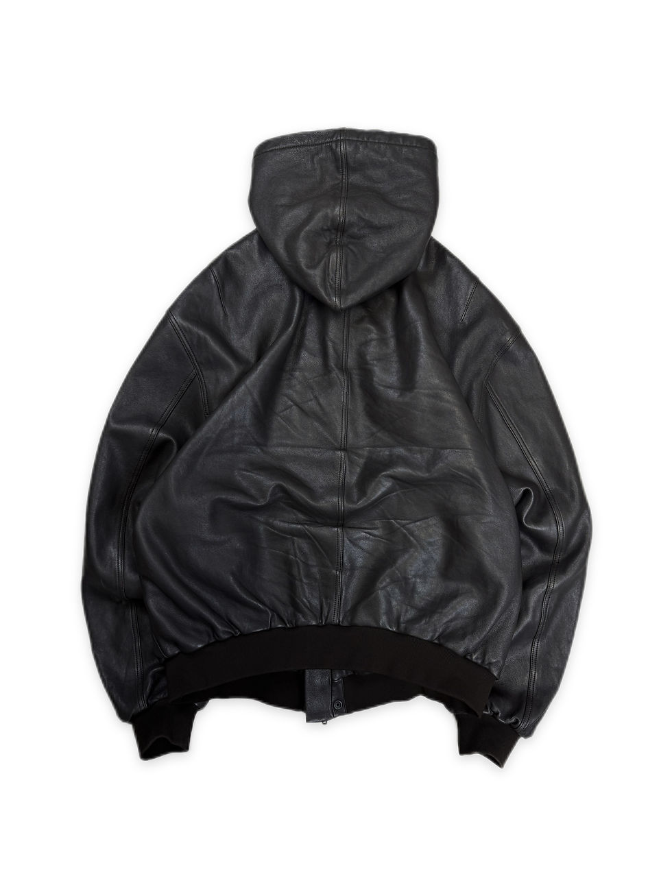 Thumbnail: AW22 Balenciaga ‘Taxi’ BB Sport Logo Leather Bomber Jacket