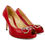 Thumbnail: Gucci Cherry Red Metallic Leather High Heels
