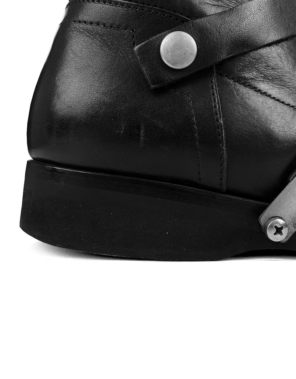 Thumbnail: AW97 Dirk Bikkembergs Black Leather Strapped Combat Boots
