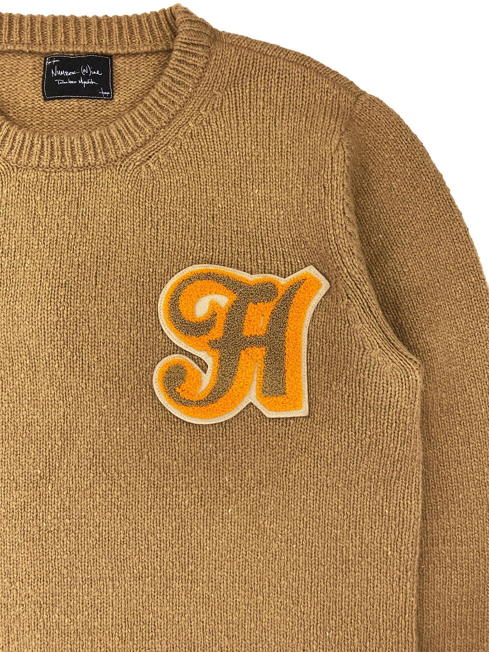 Thumbnail: AW05 Number (N)ine “The High Streets” Chenille Patchwork Knitted Sweater