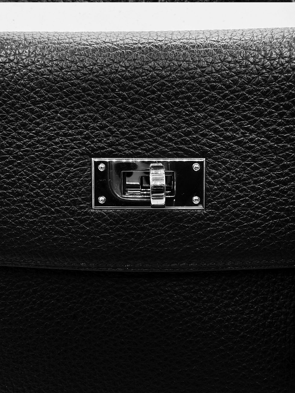 Thumbnail: 2002 Hermès Kelly 35 Retourne Black Togo Palladium Hand Bag