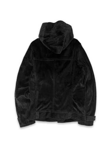 00s Semantic Design Black Fur Leather Clasp Jacket | ArchiveThreads