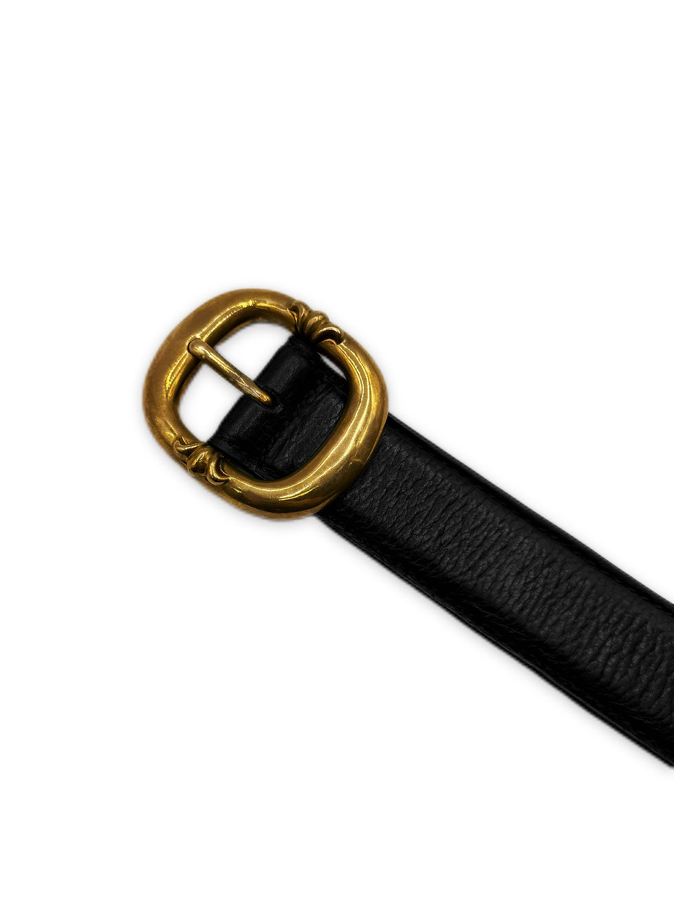 Thumbnail: Chrome Hearts 1.5 inch Bronze Buckle Gunslinger Black Leather Belt