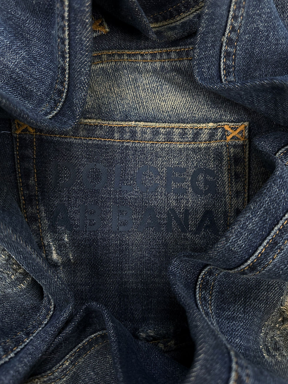 Thumbnail: Dolce & Gabbana Distressed Blue Wash Monogram Denim