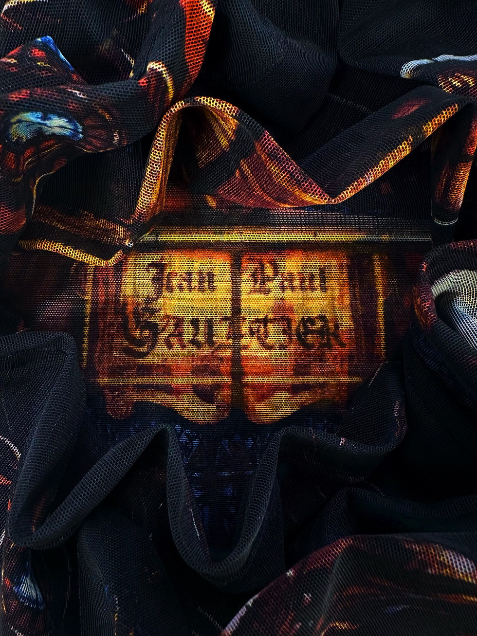 Thumbnail:  90s Jean Paul Gaultier ‘Gothic’ Religious Mesh Long Sleeve Shirt
