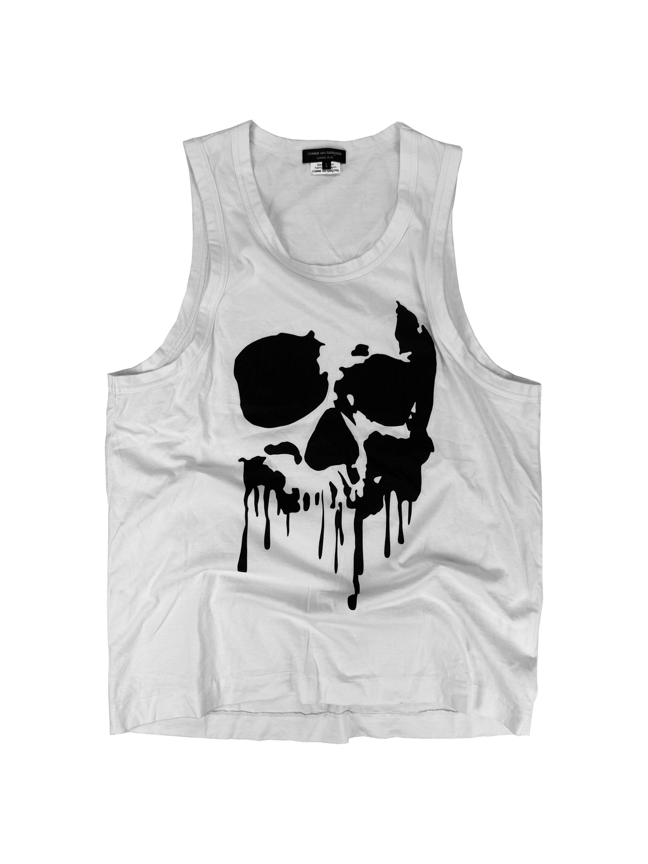 Comme des Garçons Homme Plus Skull Negative Graphic Tank-top