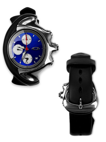 2002 Oakley 'Detonator' Silver Analog Chronograph Watch
