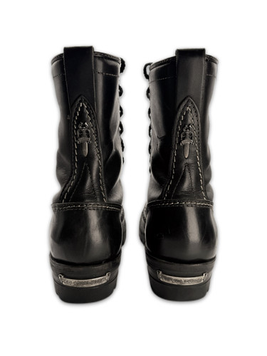 Chrome Hearts x Wesco Front Dagger Zip Leather Fireman Boots Chrome Hearts x Wesco Front Dagger Zip Leather Fireman Boots