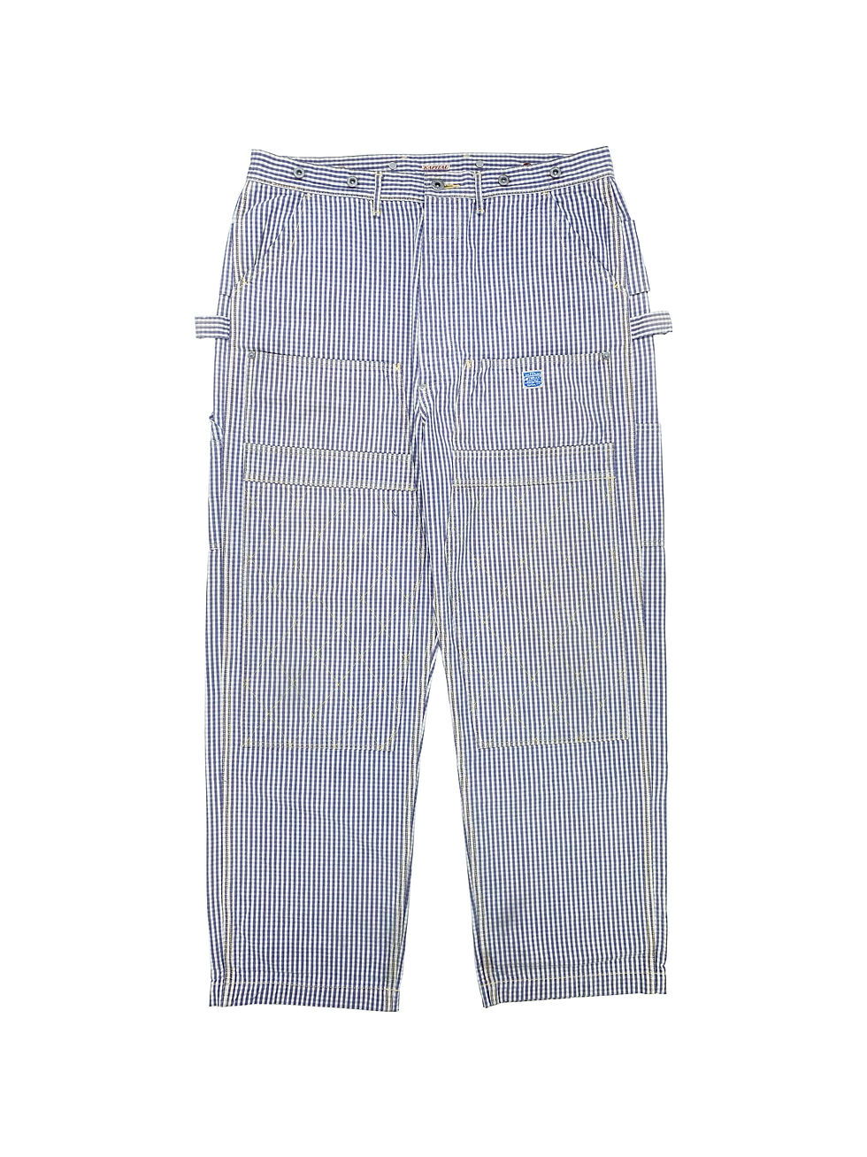 Thumbnail: Kapital Carpenter Double Knee Checkered Back Buckle Pants