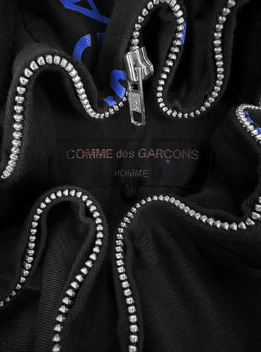 AW01 Comme des Garçons 'Split' Logo Hooded Work Jacket