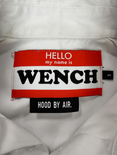 SS17 Hood by Air 'Never Trust a Church Girl' Slogan Button