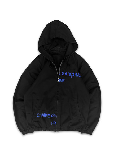 AW01 Comme des Garçons 'Split' Logo Hooded Work Jacket