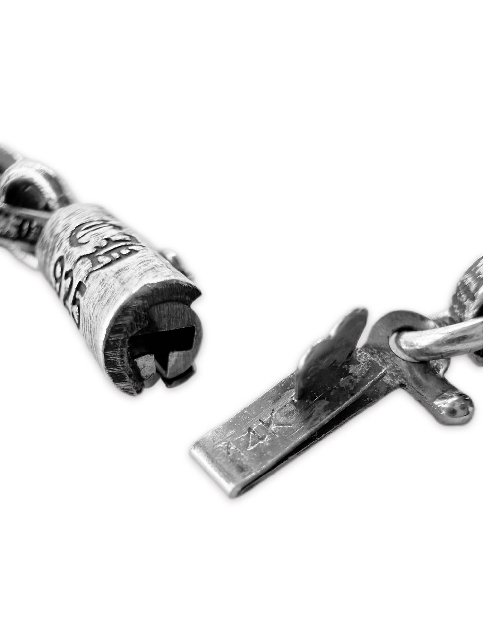 Thumbnail: Chrome Hearts ‘Paper Chain’ 8 inch .925 Silver  Bracelet 