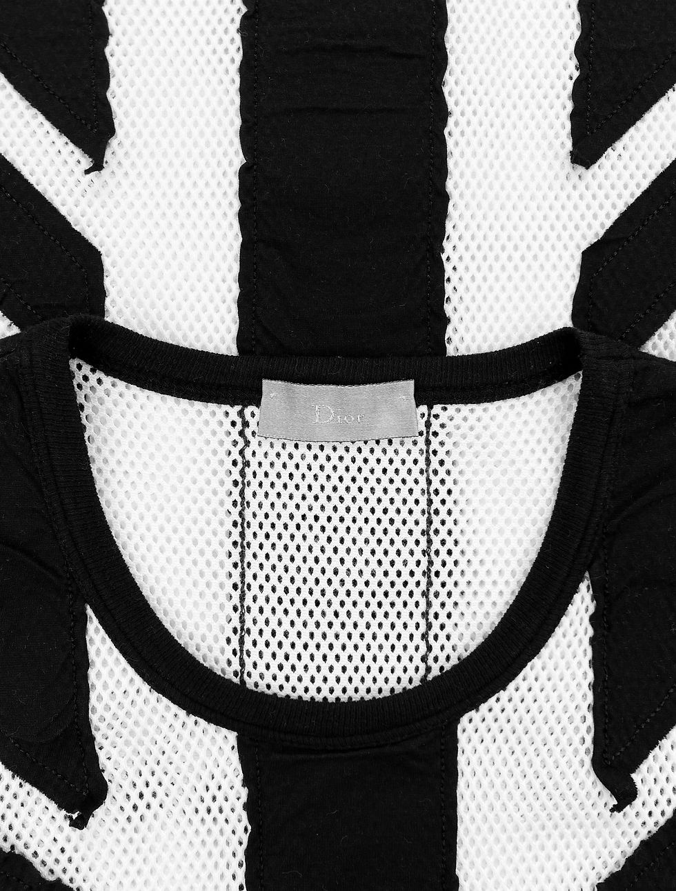 SS06 Dior Homme by Hedi Slimane Perforated Mesh Flag Tank