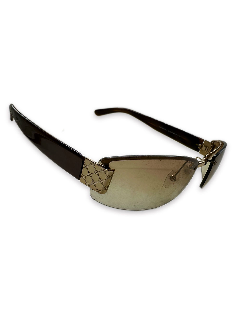 Thumbnail: Gucci GG Monogram Rimless Warm Tint Sunglasses