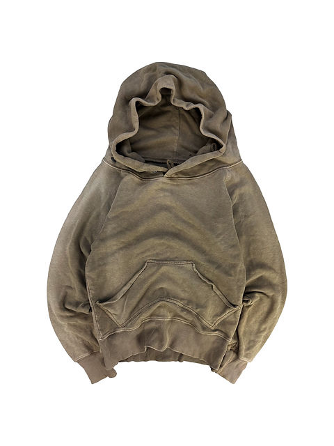 Kapital Tan Triple Button Wide Cut Hoodie | Archive Threads