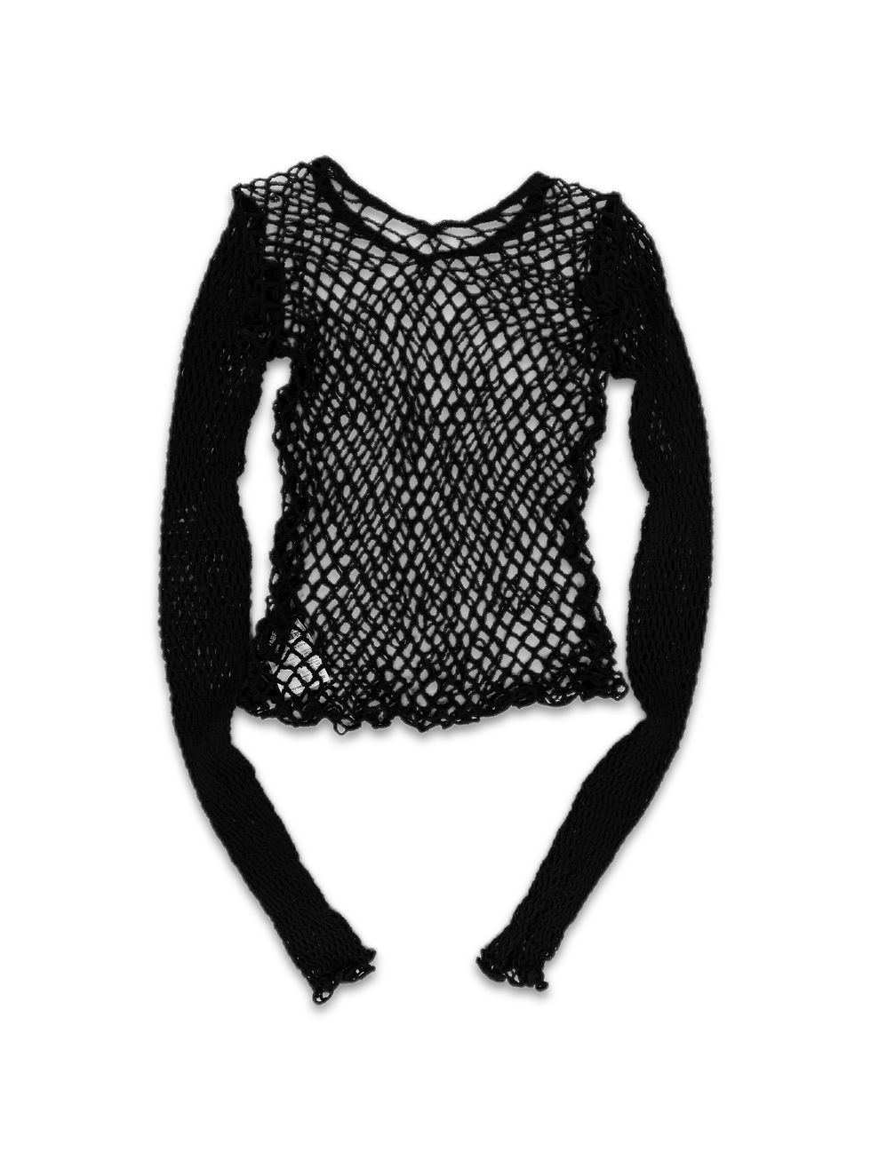 Thumbnail: 2018 Junya Watanabe Fishnet Black Long Sleeve Shirt