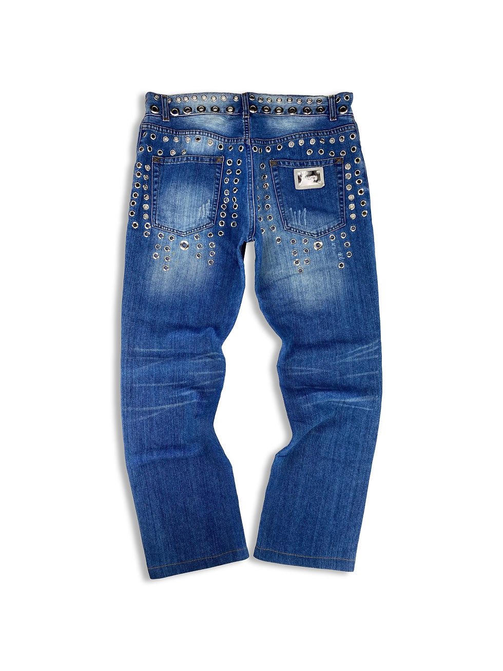 【関税&送料込】Dolce & Gabbana Denim SS06 Dolce & Gabbana 'Eyelet' Studded Light Wash Denim