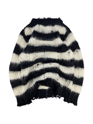 トップス archive border mohair knit grunge y2k MOHAIR BORDER