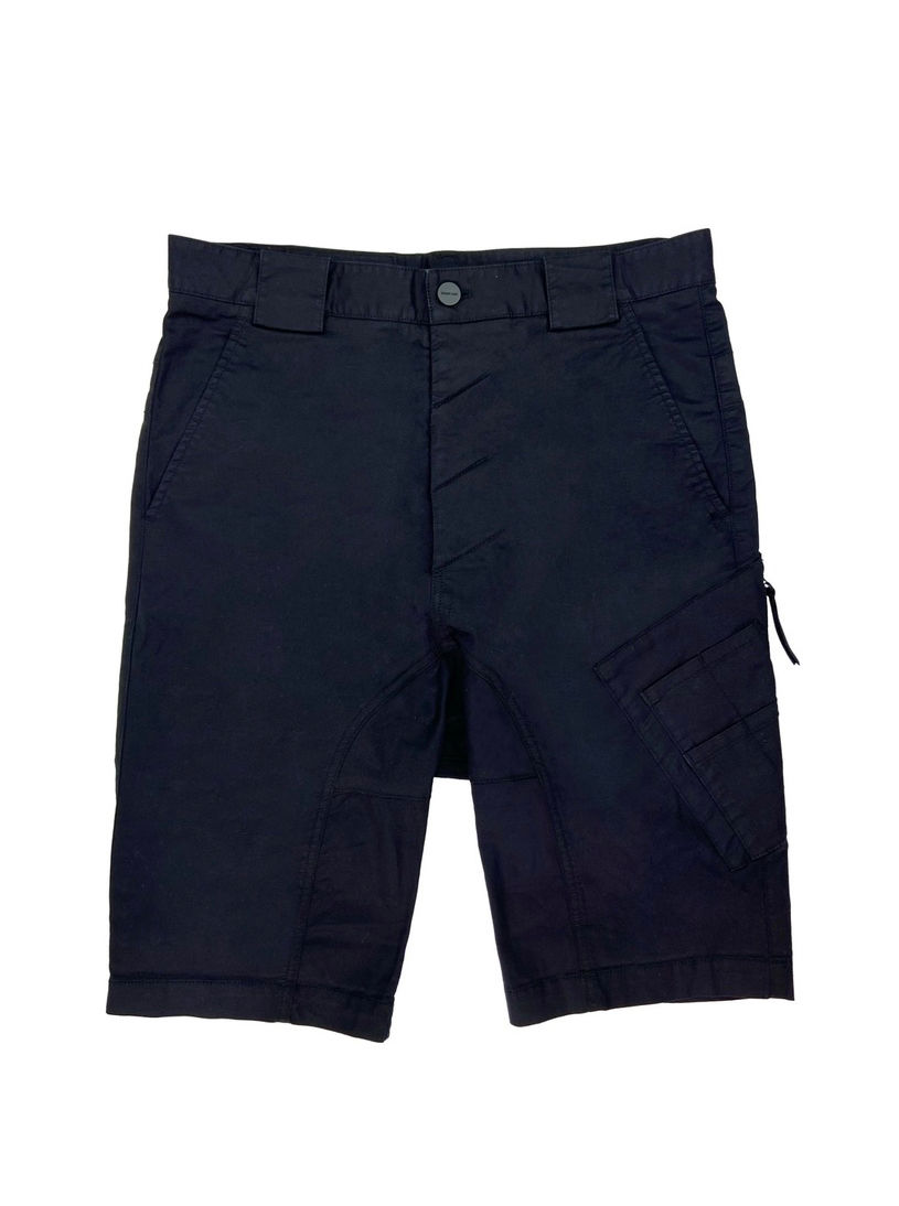 Thumbnail: Helmut Lang Drop Crotch Aviation Navy Blue Cargo Shorts