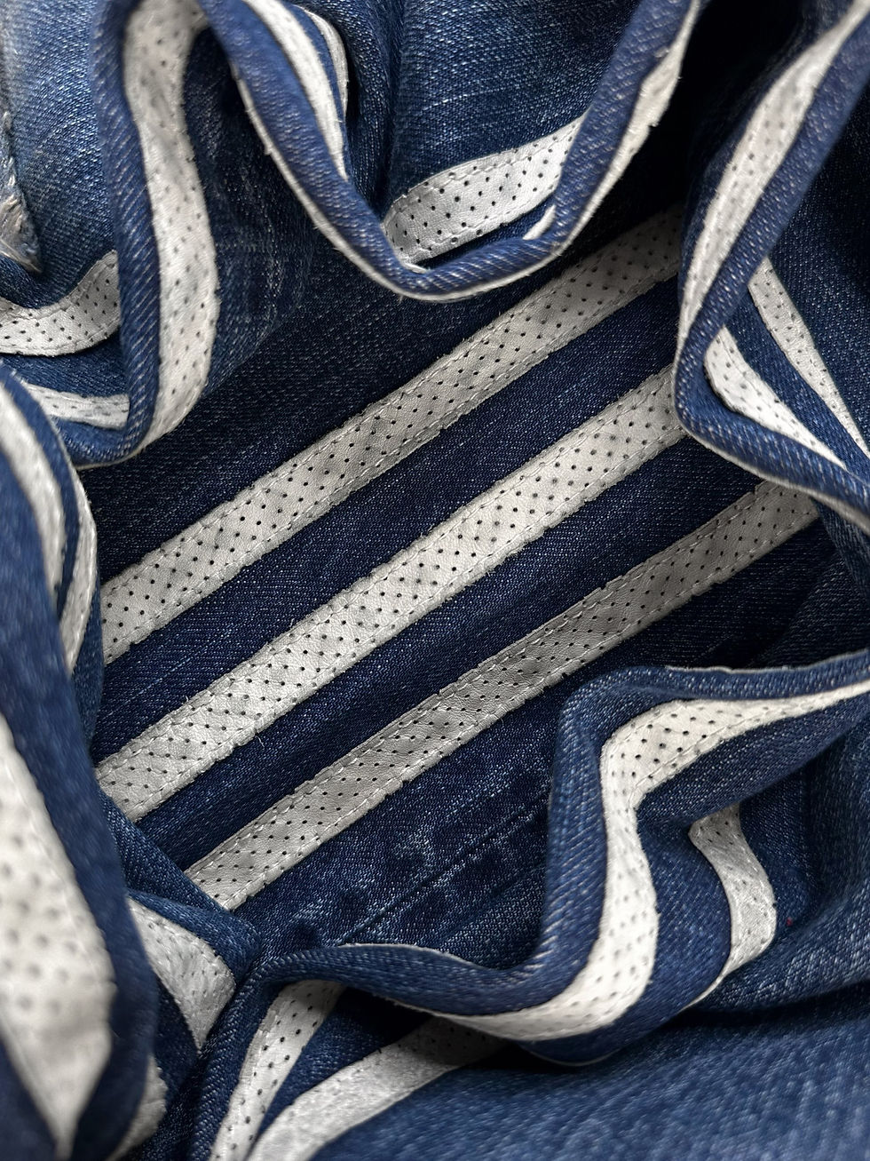 Thumbnail:  SS04 Yohji Yamamoto Y-3 X Adidas 65/100 ‘Three Stripe’ Spotted Horse Denim