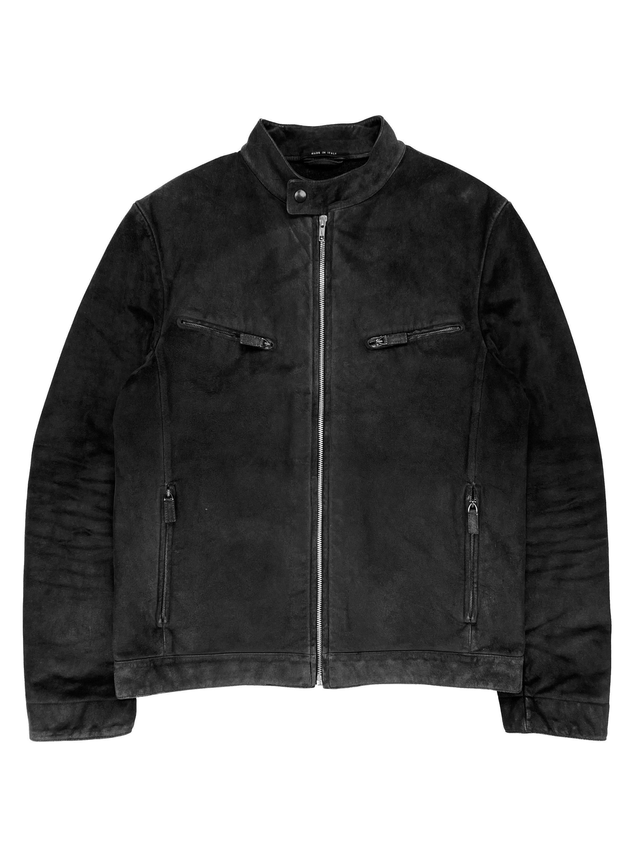 Gucci by Tom Ford Suede Black Biker Jacket