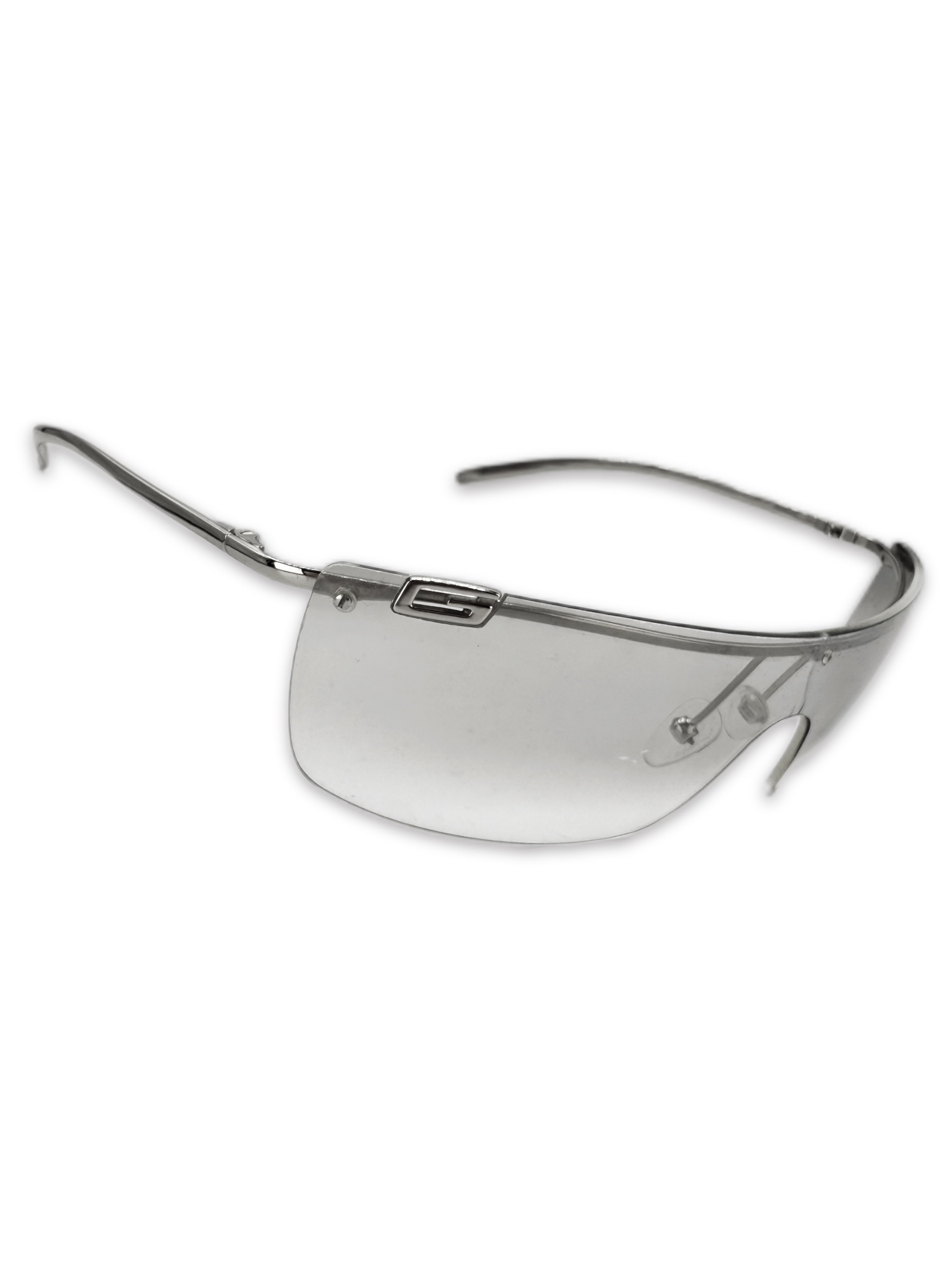 00s Gucci by Tom Ford Clear Tint ‘G’ Logo Rimless Sunglasses