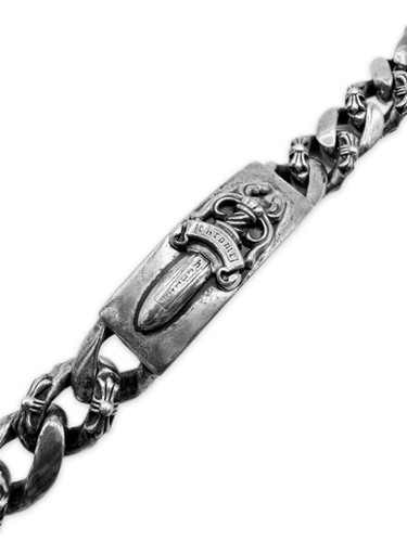 Chrome Hearts 'Dagger' ID Semi Fancy Cuban Link Bracelet