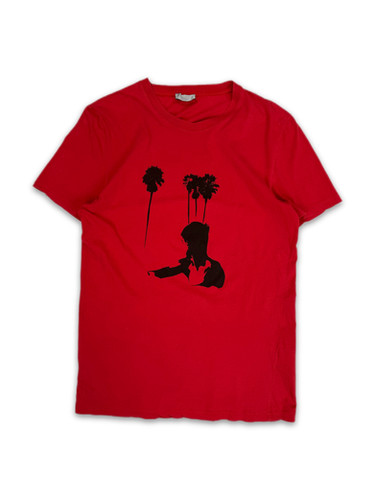 SS07 Dior Homme 'Bruce Lee' Red Graphic T-Shirt | ArchiveThreads