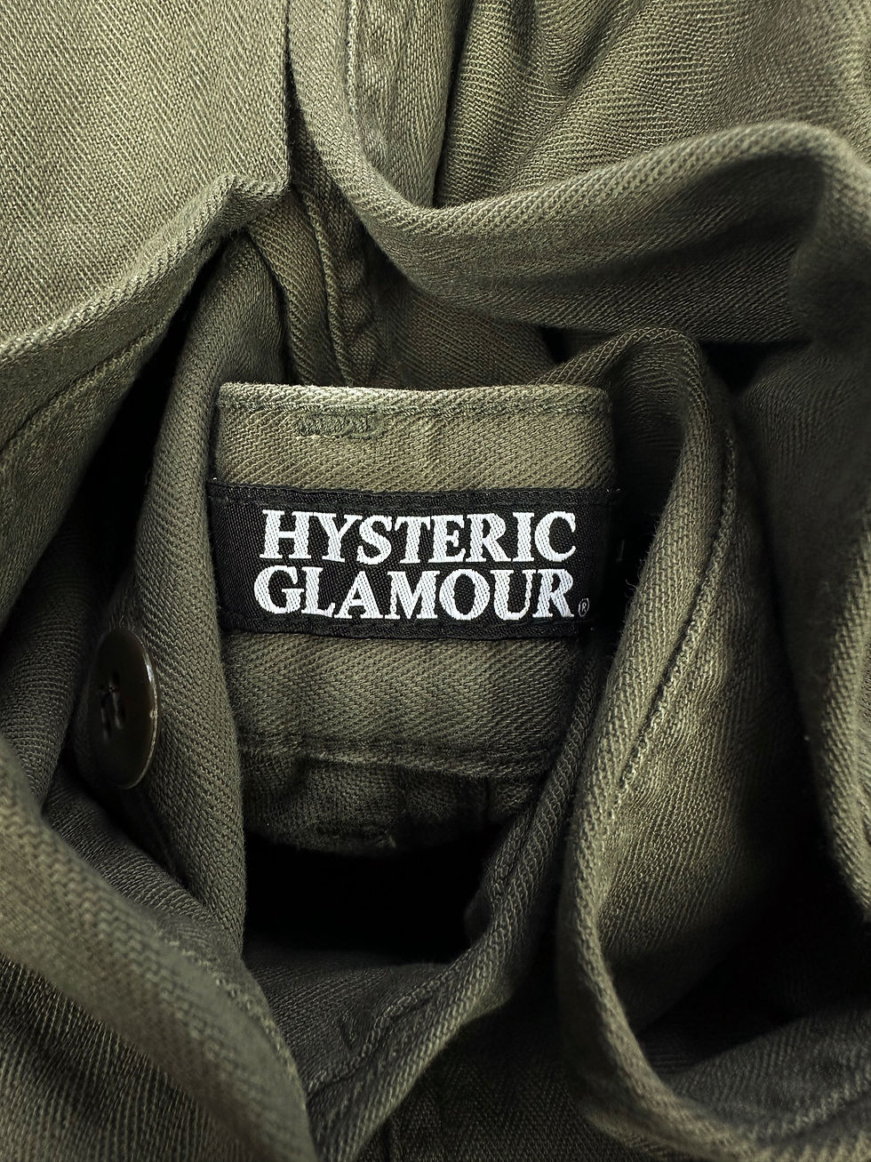 Thumbnail: Hysteric Glamour Olive Green ‘Paneled’ Wide Cut Pants