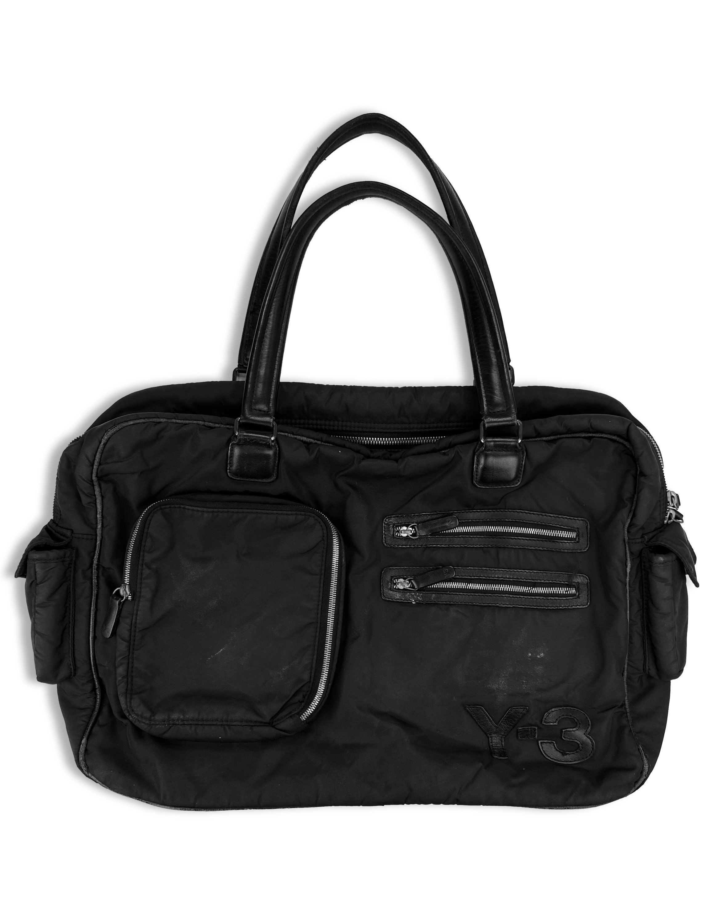 2005 Y-3 Black Nylon 3D Cargo Pocket Metallic Hand Bag