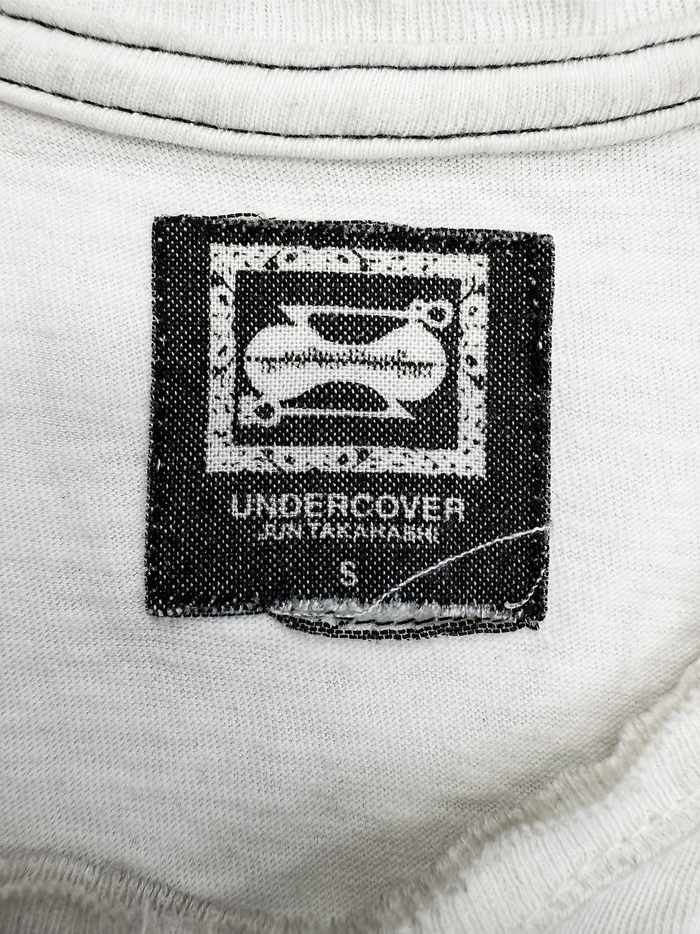 Thumbnail: SS03 Undercover ‘Scab’ Giz White Distressed Sleeveless Tank-top