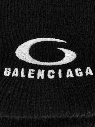 AW24 Balenciaga 'Loop Icon' Wave Knitted Skull Cap Beanie