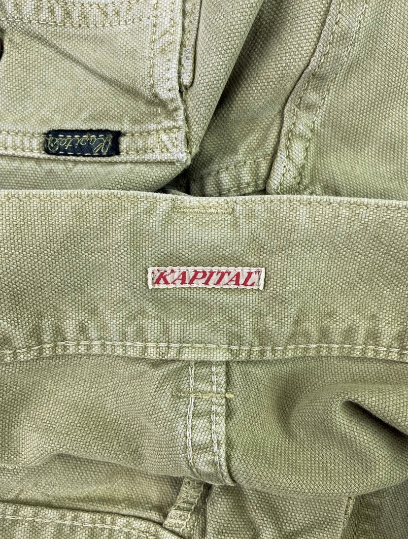 Thumbnail: Kapital Double Pocket Back Buckle Cargo Drop Crotch Pants