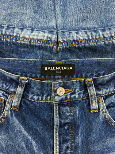SS18 Balenciaga 3 in 1 Blue Convertible Multi Zipper Denim